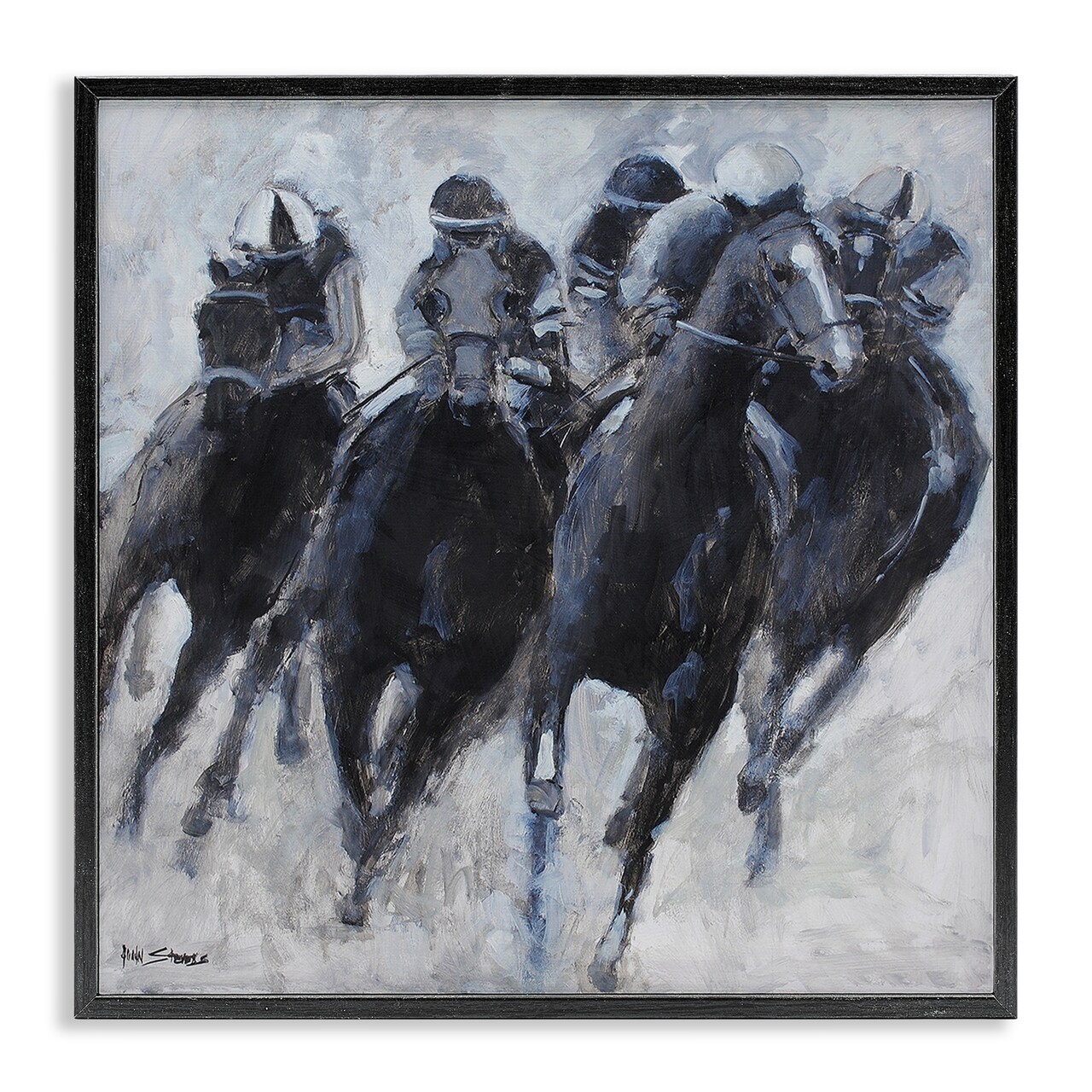 Stupell Industries Powerful Equestrian Racing Framed Giclee By Allayn Stevens